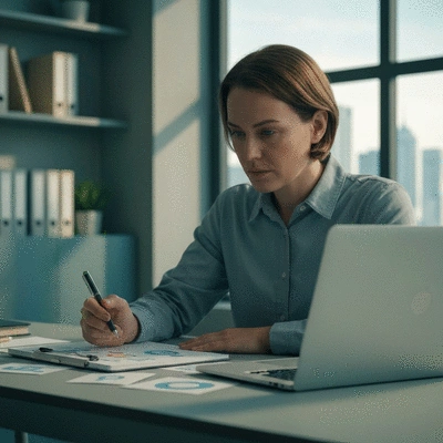 Person comparing health insurance options on a laptop