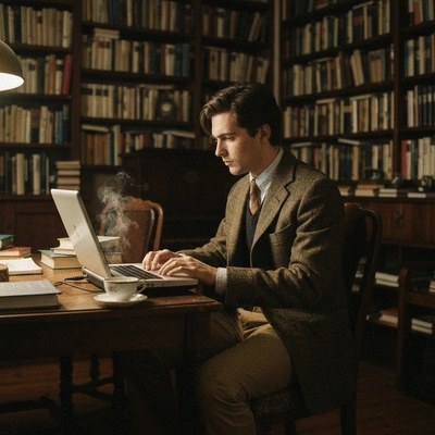 Person using a laptop to compare health insurance plans with a cup of coffee on a modern desk